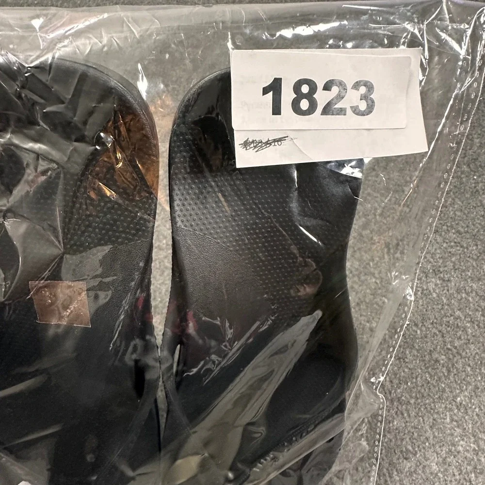 Archies High Arch Support Flip Flops Black Sandals Mens 8 Womens 9 Orthotic